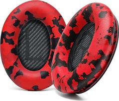 "WC Wicked Cushions" pakaitinės ausų pagalvėlės, suderinamos su "Bose QuietComfort 35" (QC35), "QuietComfort 35ii" (QC35ii) ir kitomis ausinėmis - didesnis komfortas ir patvarumas | Red Camo
