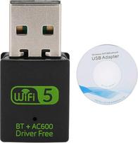 "WiFi Dongle" belaidžio tinklo "Bluetooth" imtuvas USB adapteris, skirtas asmeniniam kompiuteriui, staliniam nešiojamajam kompiuteriui, palaikančiam 10 8 8.1 7 Vista XP Vista OS600MB WiFi 4.2 tinklo kortelė AC600