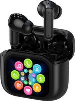 "Wireles Smart Touch Screen" aktyvaus triukšmo slopinimo ausinės ausinėse ANC jutiklinio ekrano ausinės TWS Tikros belaidės ausinės "Bluetooth 5.3 ENC Ear Buds" su ekranu "iPhone Android" atveju