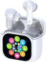 "Wireles Smart Touch Screen" aktyvaus triukšmo slopinimo ausinės ausinėse ANC jutiklinio ekrano ausinės TWS Tikros belaidės ausinės "Bluetooth 5.3 ENC Ear Buds" su ekranu "iPhone Android" atveju