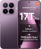 "Xiaomi 17T Pro" išmanusis telefonas 12GB+512GB- Handy mit Android, 6,83" 144Hz "Eye-Care" ekranas, 7000mAh silicio-kohleno-akumuliatorius, "Leica" 5x telekameros kamera, 100W HyperCharge, tamsiai violetinis, 3 metų pardavėjo garantija