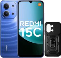 "XIAOMI Redmi 15C" išmanusis telefonas - 4GB / 256GB, 6,9 colių ekranas, 120 Hz, 50 MP dviguba kamera, 6000 mAh mėlyna, be įkrovimo adapterio (su mobiliojo telefono dėklu)