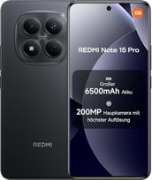 "XIAOMI Redmi Note 15 Pro" išmanusis telefonas (8+256GB) - mobilusis telefonas su "Android", 6500 mAh baterija, 200 MP kamera, IP65 apsauga nuo vandens, 6,77 colių FHD+ AMOLED ekranas, juodas