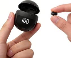 "Xmenha" mini ausinės Kišenės dydžio mažos "Bluetooth" belaidės ilgo baterijos veikimo laiko vandeniui atsparios IPX5 lengvos ausinės "Bluetooth" belaidės "Bluetooth" ausinės