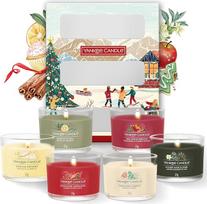 "Yankee Candle" kalėdinių kvapiųjų žvakių dovanų rinkinys, 6 užpildytos mini vaitozinės žvakės, Après Ski kolekcija, puikios kalėdinės dovanos moterims