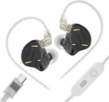 "Yinyoo KZ ZST Pro X USB-C In-Ear" ausinės 1DD+1BA hibridinis vairuotojas Žaidimų IEM su nuimamu kabeliu ir cinko lydinio priekine plokštele HiFi muzikos ausinės žaidimams / kelionėms, suderinamos su "Pixel 6/7