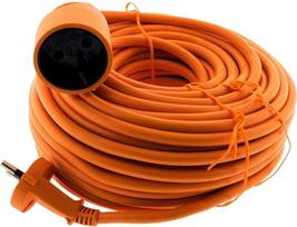 "Zenitech" - Prailginimo kabelis 16A HO5VV-F 2x1,5mm² 3680W/230V - Puikiai tinka vejapjovėms ir grotelėms - Atsparus oro sąlygoms - Atitinka NF ir CE standartus - Oranžinis - Ilgis 25 m