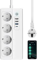 "ZigBee" daugiafunkcinis lizdas su USB C, "ZigBee Power Strip" apsauga nuo viršįtampių su 3 USB 18 W ir 1 USB C 20 W, suderinamas su "Phililips HUE Alexa" "Google Home", reikalingas "ZigBee Gateway" koncentratorius, 16 A
