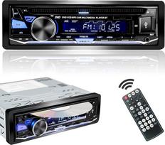 1 DIN 12 V automobilinė stereofonija su CD DVD grotuvu, radijo imtuvas MP3 / USB / SD / AUX / FM