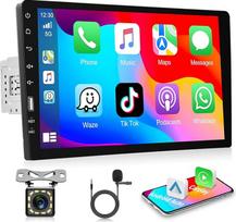 1 DIN "Bluetooth" automobilinis radijas "iOS Carplay" "Android" automobilis 9 colių HD jutiklinis ekranas Vieno DIN automobilinis radijas su EQ FM/AM "Bluetooth" veidrodžio nuoroda Atbulinės eigos kamera