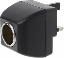 1 x Juodas automobilio cigarečių žiebtuvėlio adapteris iš 240 V į 12 V nuolatinės srovės keitiklį Priedai