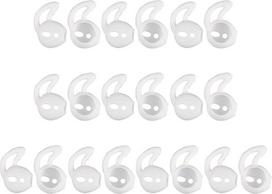 10 porų pakaitinių silikoninių ausų kištukų minkštų dangtelių neslystančių sporto ausinių antgalių, "Anti-Drop Ear Hook Gel Headphones" ausinių apsaugos priedų antgalių (baltos spalvos)