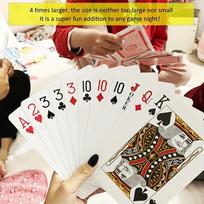 Giant Playing Cards Kit - 54  Cards (12x17 cm) for Large-Scale Poker Games, 4x Larger Than Standard Decks, Party Supplies