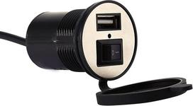 12 V USB lizdas automobilinis įkroviklis su jungikliu 12 V greitojo įkrovimo vandeniui atsparus įkrovimo lizdas išmaniajam telefonui GPS planšetiniam kompiuteriui skaitmeniniam fotoaparatui