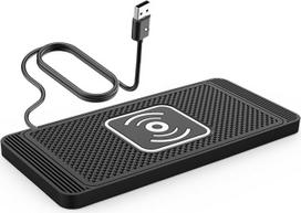 15 W greitojo įkrovimo automobilinis įkrovimo kilimėlis, neslystantis silikoninis kilimėlis su C tipo/USB prievadu, 4 įkrovimo režimai, skirtas "iPhone Samsung" - pridedamas 0,3 m/1 m kabelis (USB 30 cm)