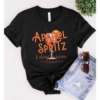 Aperol Spritz recepto marškinėliai Juodi marškinėliai su 90ml Prosecco 60ml Aperol tekstu Apelsino skiltelės grafika Italijos kokteilių mėgėjo dovana S