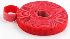2 cm x 3 m kabelių kaklaraiščiai Savarankiškai lipni "Velcro" juosta, skirta "pasidaryk pats" uždarymui ir kabelių organizatoriui (raudona)