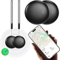2 raktų ieškiklio "Key Finder Air" išmanioji sekimo žymė - objektų ieškiklis, suderinamas su programėle "Where is?" (tik "iOS 14.5+"), sekimas visame pasaulyje, keičiama baterija, raktų / lagaminų / krepšių sekimas