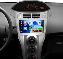 2+64G Android 13 automobilinis radijas Toyota Yaris/Vizi 2005-2011 su belaidžiu Carplay Android automobiliu, 9 colių ekrano automobilinis radijas su Bluetooth/WiFi/GPS/ galinio vaizdo kamera/FM/RDS/SWC/28 temų rinkiniai