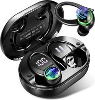 2026 "Bluetooth" ausinės, belaidės "Bluetooth 5.4 Sport Deep Bass", 56 valandų žaidimo trukmė ausinėse su 4 ENC triukšmo slopinimo mikrofonu, IP7 vandeniui atsparios ausinės, LED ekranas studijoms / darbui