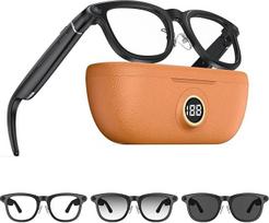 2026 AI išmanieji akiniai 4K HD kamera, 1200P kamera Brille mit Videoaufzeichnung, Simultanübersetzung/GPT-Objektidentifizierung, fotochrominiai lęšiai, įdėtas 3600 mAh dėklas