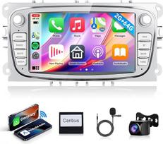 2G + 64G "Android" automobilinis radijas "Ford Focus II mk2 Mondeo S-Max C-Max Galaxy Kuga" 7 colių automobilinis radijas su belaidžiu "Carplay" "Android" automobiline navigacija GPS WiFi Mirror Link Bluetooth FM/RDS/DAB/EQ/SWC atbulinės eigos kamera