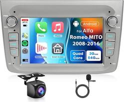 2G + 64G Android automobilinis radijas Alfa Romeo MITO 2008-2016 7 colių jutiklinis ekranas Belaidis Carplay automobilinis radijas su Android automobiline navigacija GPS WiFi Mirror Link Bluetooth FM/RDS/EQ/DAB vairo valdymas