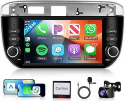 2G + 64G "Android" automobilinis radijas "Fiat Linea Punto Evo Line 2012-2015" su belaidžiu "Carplay" "Android" automobiliu, 7 colių jutiklinio ekrano automobilinis radijas su GPS WiFi Mirror Link Bluetooth FM/RDS EQ/SWC galinio vaizdo kamera