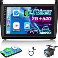 2G + 64G Android automobilinis radijas Polo Volkswagen VW 2008-2020, 9 colių jutiklinis ekranas, belaidis Carplay ir Android Car/GPS/WiFi/Bluetooth/EQ/FM RDS radijas
