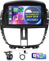 2G + 64G belaidis Carplay Android 13 automobilinis radijas 2 DIN, skirtas Peugeot 207 2006-2015 su belaidžiu Android automobilinės navigacijos GPS WiFi 7 colių automobilinis radijas su Mirror Link Bluetooth FM/RDS vairo valdymas atbulinės eigos kamera