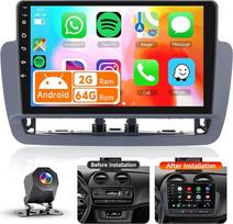 2G 64G VECHTEL 9" Bluetooth-Autoradio für Seat Ibiza 2012-2015 Carplay Android Auto,Mirror link,EQ,WiFi GPS,RDS/FM Radio 2 Din mit AHD Rückfahrkamera