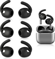 3 Paar Ohrbügel für Samsung Galaxy Buds 3, Silikon-Flügel-Ohrstöpsel, rutschfest, weich, ergonomisches Design, Ohrstöpsel, bequeme Ohrstöpsel, Zubehör für Galaxy Buds 3, Schwarz