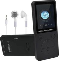 32GB MP3 grotuvas "Bluetooth 5.0" su garsiakalbiu sportininkams, 1,8 colio ekranas, muzikos grotuvas "HiFi" su vaizdo įrašais FM radijas, balso įrašymas, elektroninė knyga, išplečiama iki 128GB (su ausinėmis, juodos spalvos)