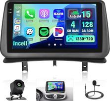 4 + 128G "Android" automobilinis radijas Carplay su ekranu, skirtas "Renault Clio 3", 2005-2014 m., automobilinis radijas su navigacija, 9 colių ekranas, "Android Car/FM/RDS/Reversing Cam