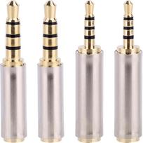 4 Stück 2,5 mm-auf-3,5 mm- und 3,5 mm-auf-2,5 mm-Stereo-/Mono-Audioadapter, Stecker-auf-Buchse-Stereo-Audio-Konverter-Klinkenadapter für Kopfhörer Smartphones Tablets und Mikrofone