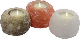 4041678005177 Natūralios formos druskos kristalų arbatos žibintų laikiklių rinkinys, 3 x apie 400 g