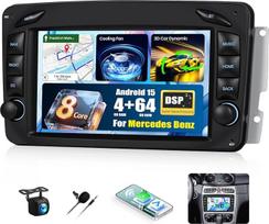 4G + 64G 8 branduolių Qualcomm Snapdragon Android 15 Radijas Mercedes Benz C CLK G klasės W203 W209 W463 Viano Vito W639 Carplay Android automobilis 7 colių automobilinis radijas su ekranu Bluetooth FM RDS GPS WiFi SWC DSP