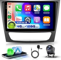 4G 128G VECHTEL 9" Bluetooth-Autoradio für Mercedes-Benz E Klasse W211 S211/CLS Klasse C219 2005-2008 Carplay Android Auto,EQ,WiFi GPS,Mirror Link,RDS/FM Radio 2 Din mit AHD Rückfahrkamera