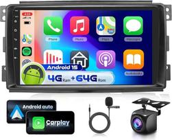 4G 64G VECHTEL 9" Bluetooth-Autoradio für Mercedes Benz Smart Fortwo 2005-2010 Carplay Android Auto,Android 15,EQ,WiFi GPS,Mirror Link,RDS/FM Radio 2 Din mit AHD Rückfahrkamera