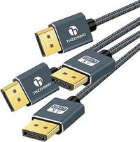 4K DisplayPort kabelis 5 m, 2 vnt., Display Port Male 1.2 kabelis, skirtas nešiojamiesiems kompiuteriams, kompiuteriams, žaidimų monitoriams, televizoriams