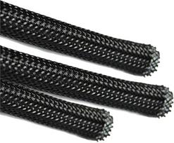 5 metrai, 6 mm pintas lynas - IŠPLĖSTINIS BLACK PINTAS LANKSTUS KABELIS - POLIESTERIS