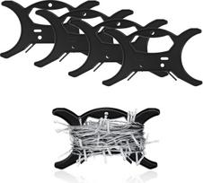 5 Stück Kabelaufwickler, Paracord Wickler Klein Schwarz Kunststoff Seil Schnuraufwickler Lichterketten Aufroller für Lichterketten Verlängerungskabel Kränze Perlen usw (Schwarz)
