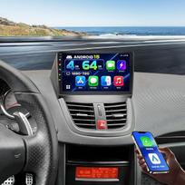 5G WiFi 4 + 64G Android automobilinis radijas Peugeot 207 2006-2015 Belaidis Carplay Android automobilinis žaidimas, 9 colių IPS ekrano automobilinis radijas su navigacija Bluetooth 5.0 FM/RDS SWC atbulinės eigos kamera