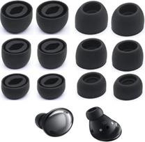 6 poros juodų silikoninių pakaitinių ausų antgalių, skirtų "Samsung Galaxy Buds Pro R190" ausinėms Ausų kištukai tinka įkrovimo dėkle Silikoninių ausinių dydis S/M/L