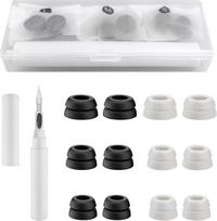6 poros dvigubo flanšo ausų kištukų "Galaxy Buds Pro", silikoninių ausinių ausinių priedai, suderinami su "Samsung Galaxy Buds Pro", triukšmą mažinantys silikoniniai ausiniai su valymo rašikliu (S/M/L)