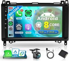 6G+128G 8 branduolių belaidis "Carplay" "Android" automobilinis radijas "Mercedes Benz" A/B klasės W169 W245 B200 W639 Vito Viano W906 Sprinter 9 colių automobilinis radijas "Android" automobilinė GPS navigacija WiFi Bluetooth FM/RDS/EQ galinio vaizdo kam