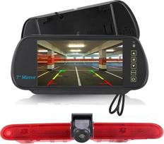 7 colių galinio vaizdo veidrodžio monitorius + HD stabdymo žibintų atbulinės eigos kamera, skirta Fiat E-Doblo/Toyota Proace City/Opel Combo Cargo/Vivaro/Peugeot Partner 2 II Tepee Rifter/Citroen Berlingo 3 III 4 IV B9 Box