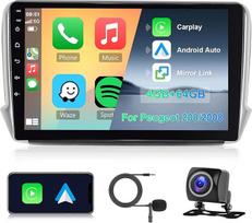8 branduolių 4G + 64G Hodozzy automobilinis radijas "Peugeot 208/2008 2012-2018" su belaidžiu "Apple Carplay" "Android" automobiliu, "Android" radijas 10,1 colio IPS ekranas GPS navigacija "Bluetooth" DSP WiFi FM RDS kamera