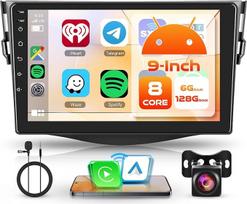 8 branduolių 6+128G Android 15 automobilinis radijas Toyota RAV4 2007-2012 Wireless Carplay 9 colių jutiklinis ekranas Stereo automobilis su Android Car Mirror Link Bluetooth FM/RDS/EQ/DSP WiFi GPS navigacija SWC Galinio vaizdo kamera