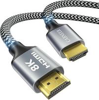 8K HDMI 2.1 kabelis 5 m, HDMI kabelis, didelės spartos 48Gbps 8K @ 60Hz 4K @ 120Hz 2.2/2.3, skirtas Dolby eARC HDCP HDR, suderinamas su HDTV, nešiojamuoju kompiuteriu ir kt.